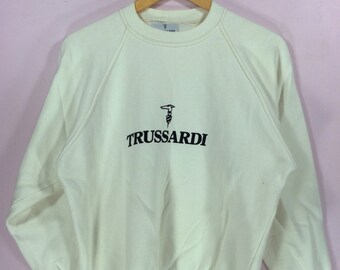 Vintage Trussardi Jeans Sport Sweater Jumper Streetwear 90s Hip Hop Style Sweatshirt
