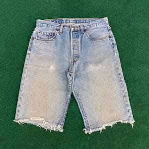 Vintage Levis 501 Short Sz 31 Jorts Distressed Ripped Stains Jeans