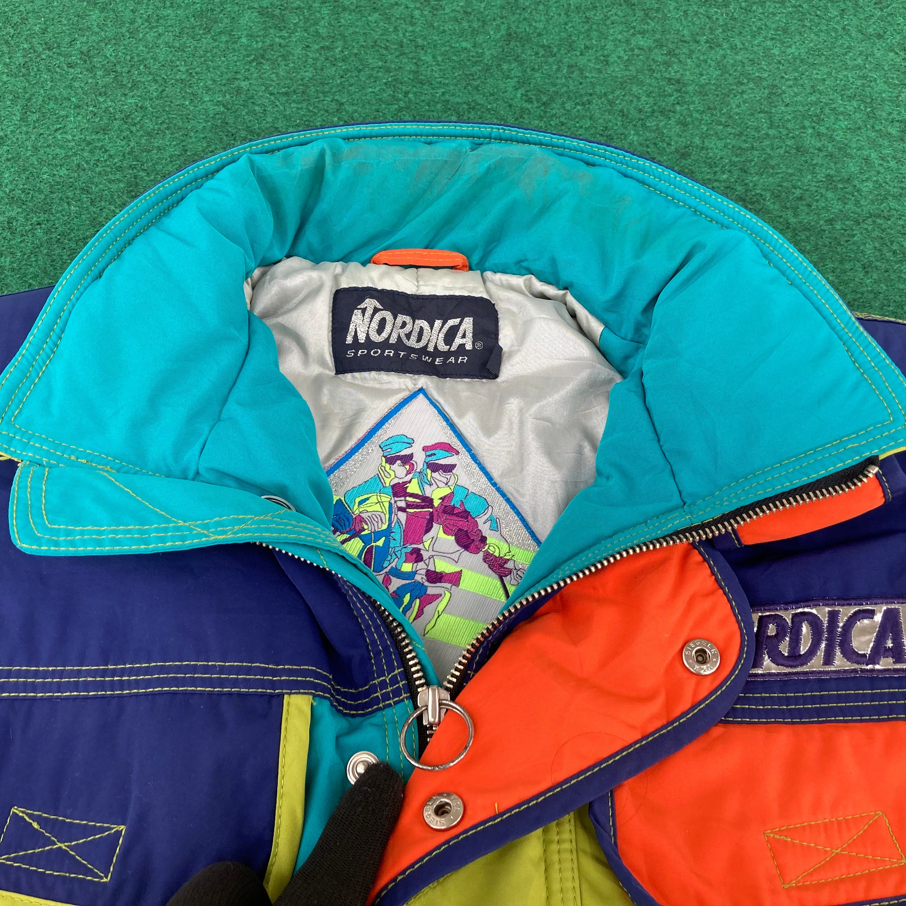 Vintage Nordica Ski Jackets Zipper Multicolor Streetwear 90s