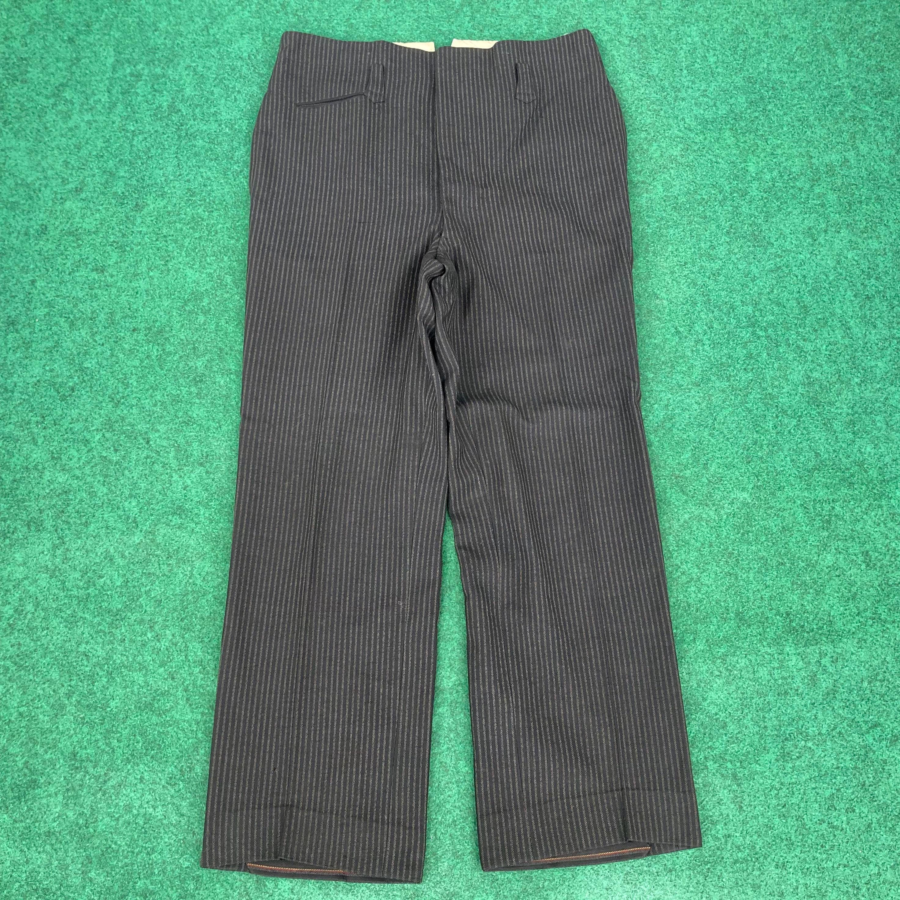 Vintage Hickory Pant Buckle Back Denim Button Fly 60s 70s