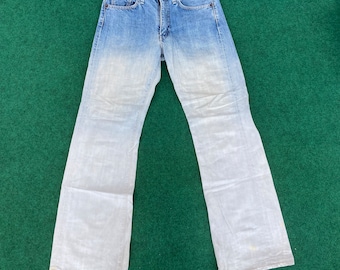 Jeans vintage Schott Perfecto talla 31x30, lavado claro.