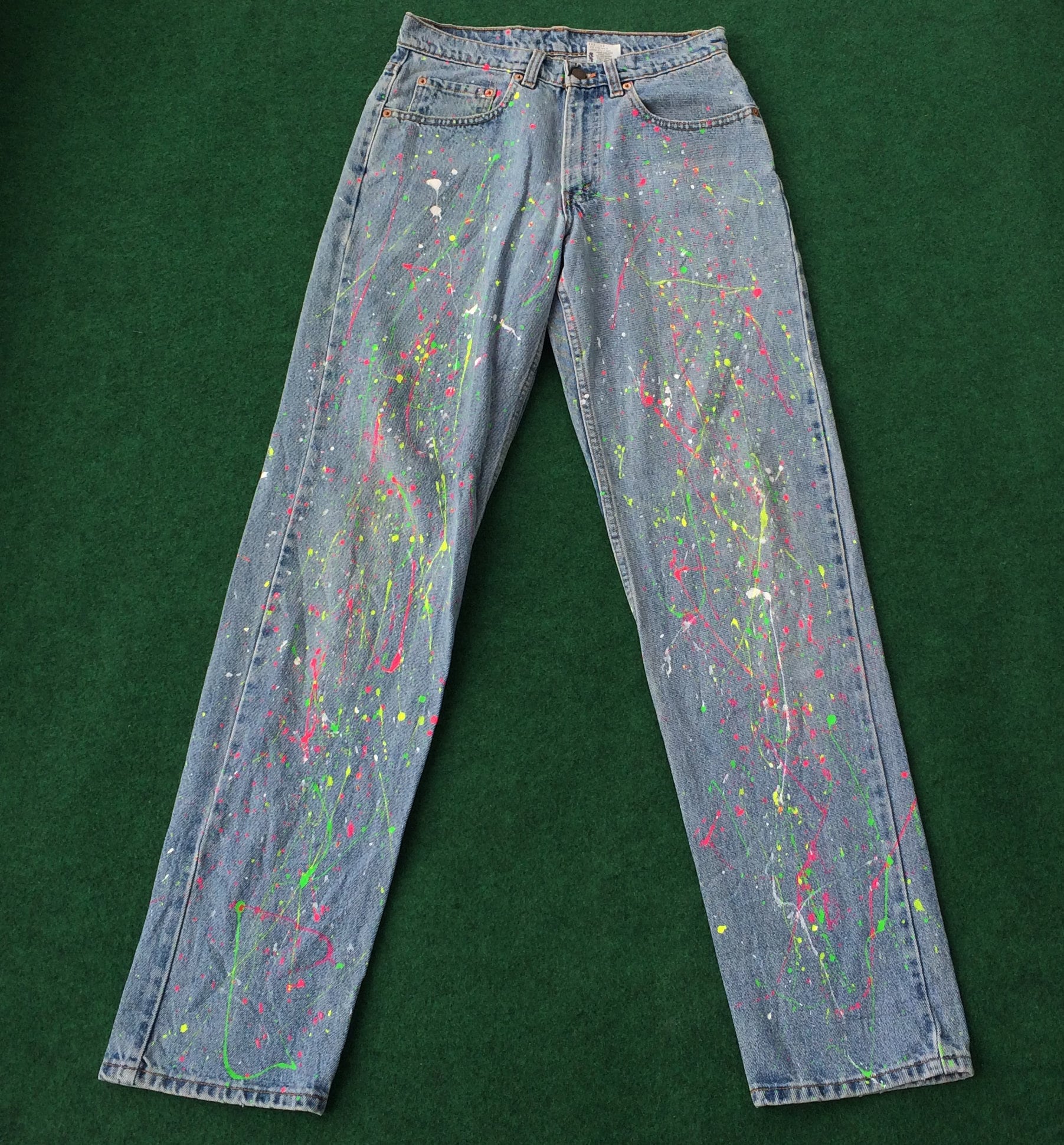 Vintage Levis Denim 550 Button Fly Blue 
