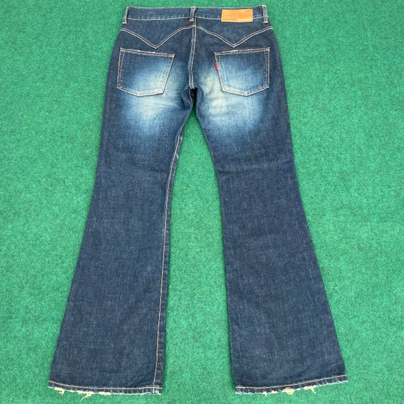 Vintage Edwin 503 SD Super Flare Denim Bootcut Punk Sz 34 Grunge