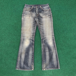 vintage Big John - Jean bootcut bleu évasé taille 32 en denim