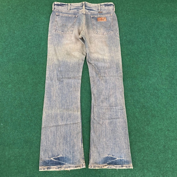Vintage Wrangler Blue Denim Flare 90s Sz 33 Bootcut Jeans - Etsy