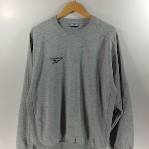 Vintage Reebok Sweatshirt Big Logo SpellOut Hip Hop Streetwear Style Rare 90s Sweater