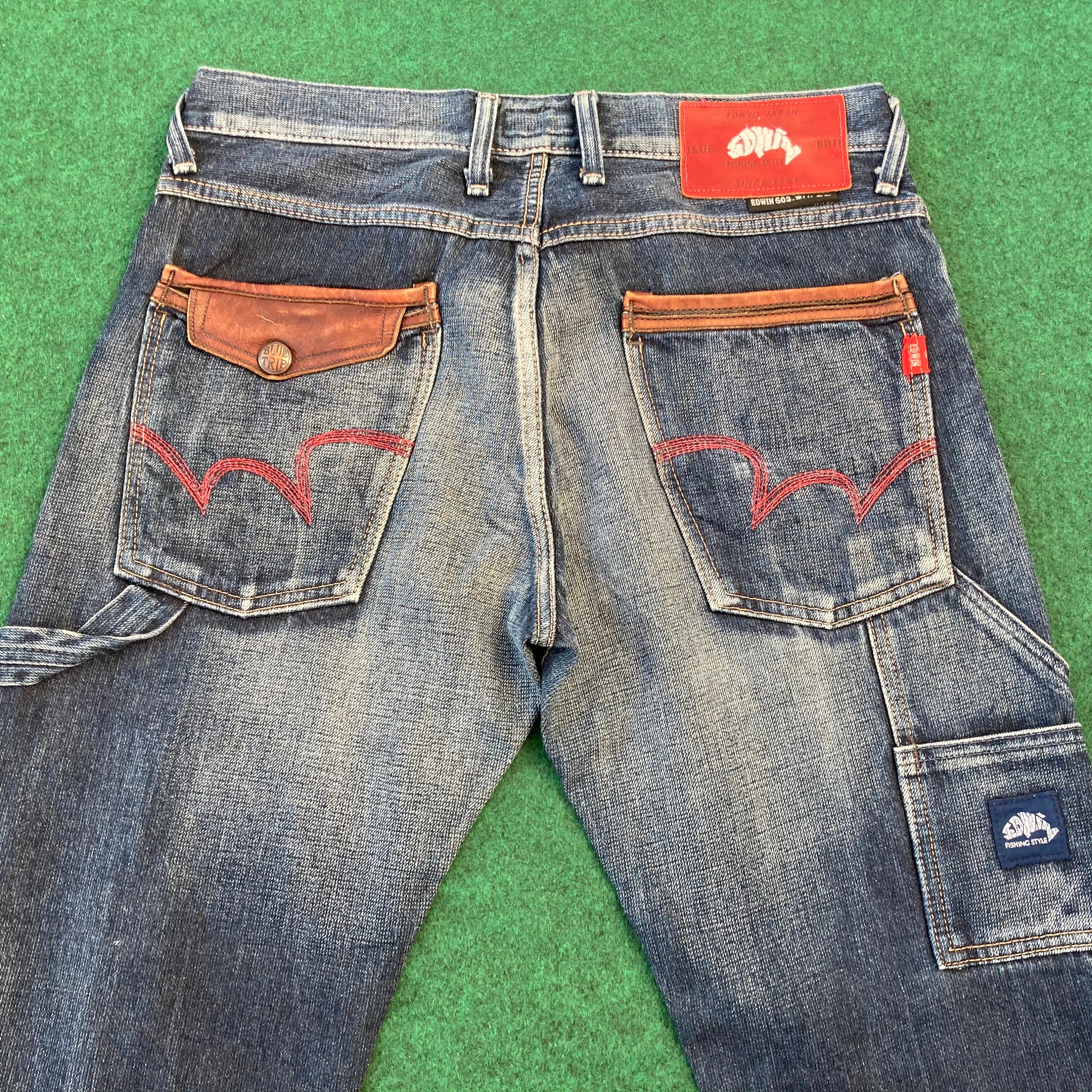 Edwin Blue Trip Workwear Style Jeans Rap Swag Grunge Work Punk 