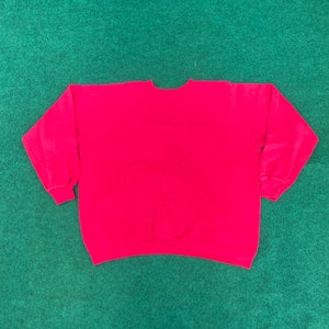 Vintage Red Plain Streetwear 90s Size L Sudadera de mujer