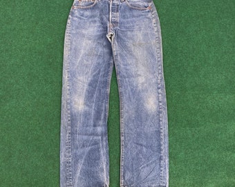 Vtg Levis 501 Faded Blue Sz 31 80s Jeans