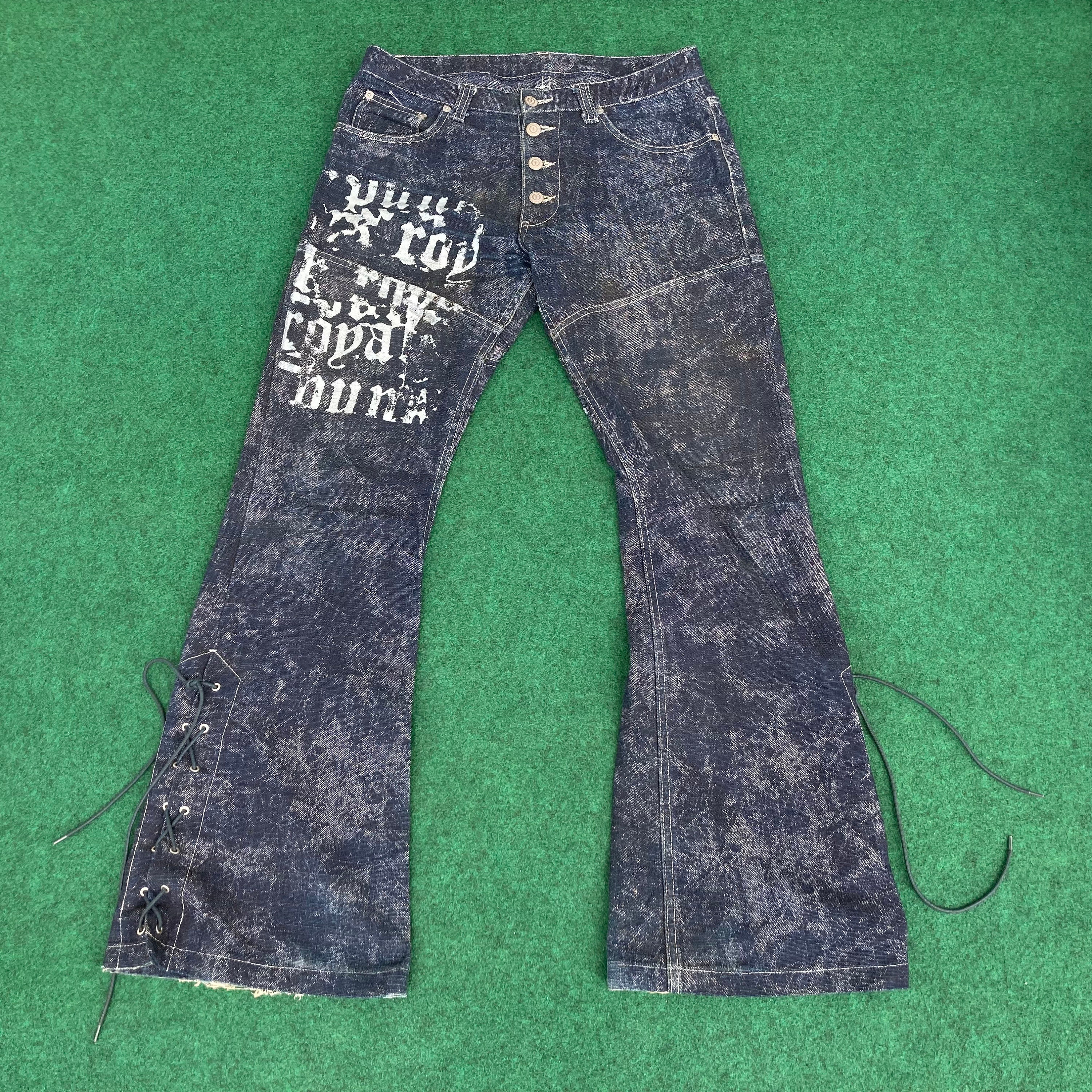Japanese Brand Tornado Mart Lace up Flared Trouser Size 31 Japanese Brand Tornado Mart Lace up Flared Trouser Size 31