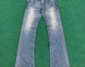 Größe 30x33.5 Vintage Big John Blaue Denim Flared Gr. 30 Bootcut Jeans
