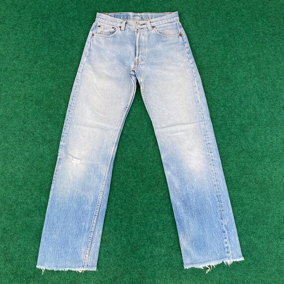 Vintage Levis 501 Distressed Destroy Zerrissene Sz 27 Punk Grunge 