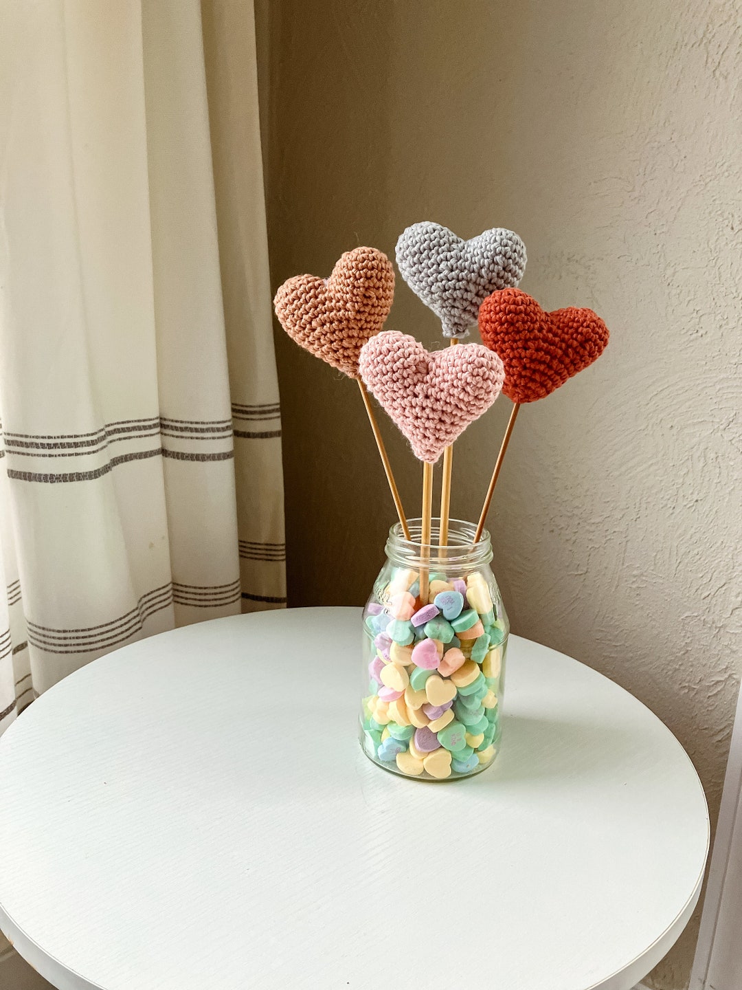 Crochet Heart Bouquet Crochet Pattern Valentine Gift - Etsy