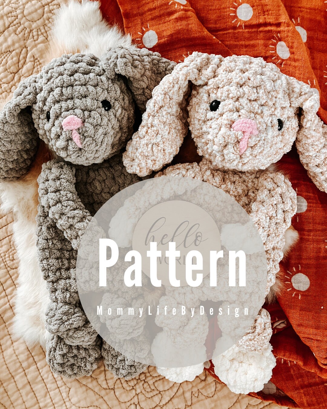 Crochet Bunny Lovey Pattern Digital Item - Etsy