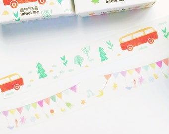 Flag / Go to Journey Washi Tapes - Masking Tape - Japanese Washi Tape - Paper Tape - Decorative Tape - Planner Tape - Scrapbooking Tape
