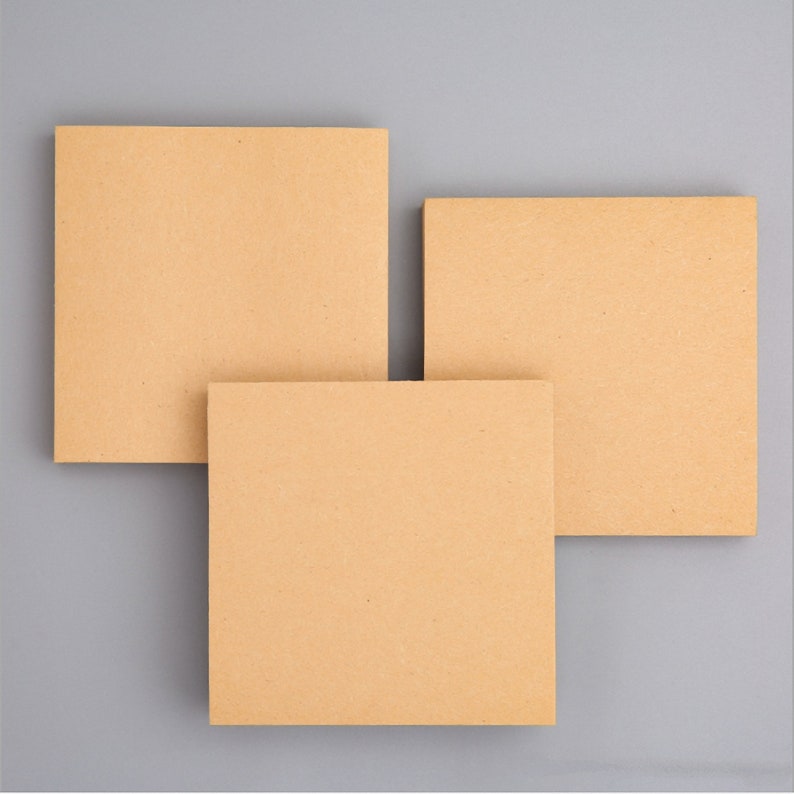 Simple Kraft Paper Sticky Notes Reminder Notes Memo Pad Etsy