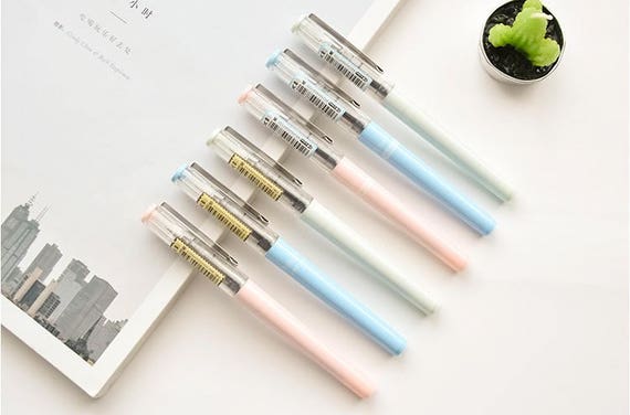 cream color gel pen pretty pens cute stationery pen black etsy