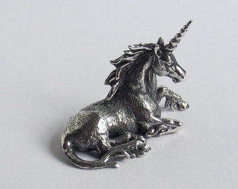 Unicorn, silver figurine