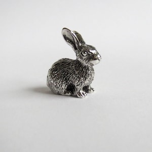 Rabbit figurine, solid silver gift
