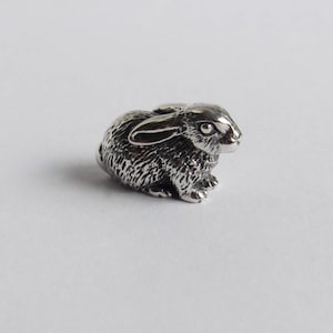 Rabbit, solid silver figurine