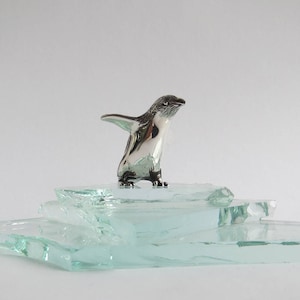 Penguin, solid silver figurine