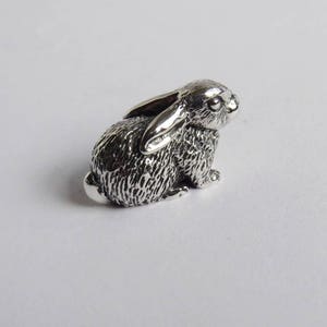 Stuffed Silver Rabbit Rabbit, Solid Silver Figurine - Etsy