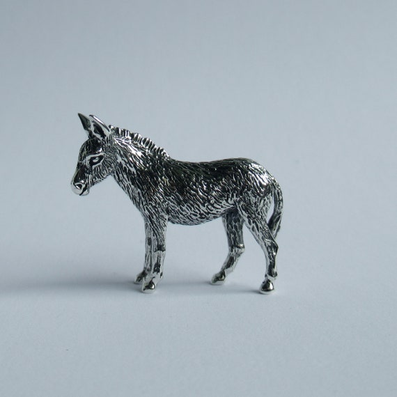 Esel Figur, massive Sterling Silber Geschenk