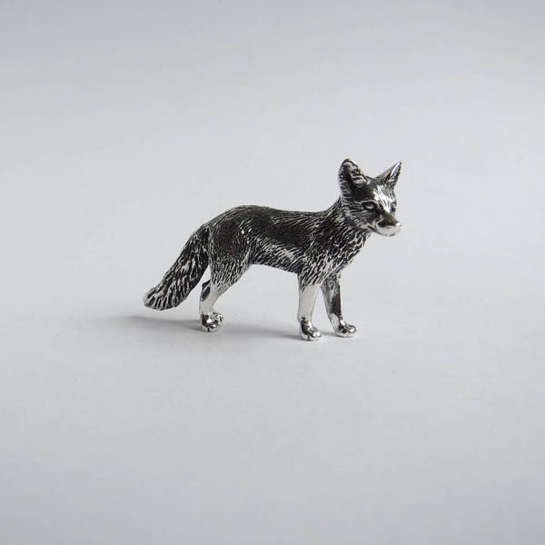 Silver fox figurine