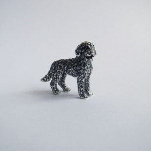 Silver Labradoodle figurine