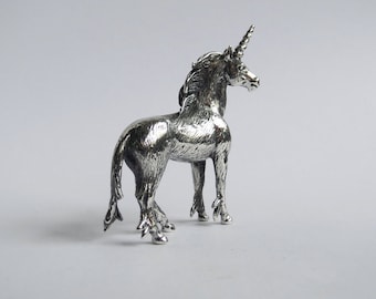 Unicorn, silver figurine