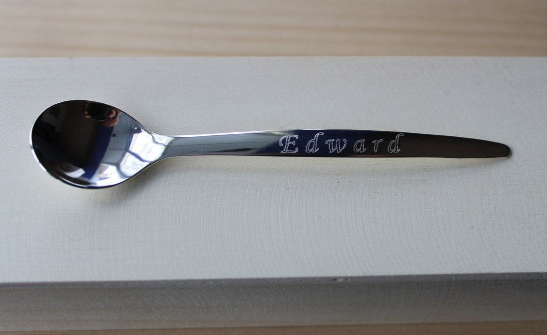 Silver Spoonbaby Feedingpersonalized Spoonice Cream Etsy