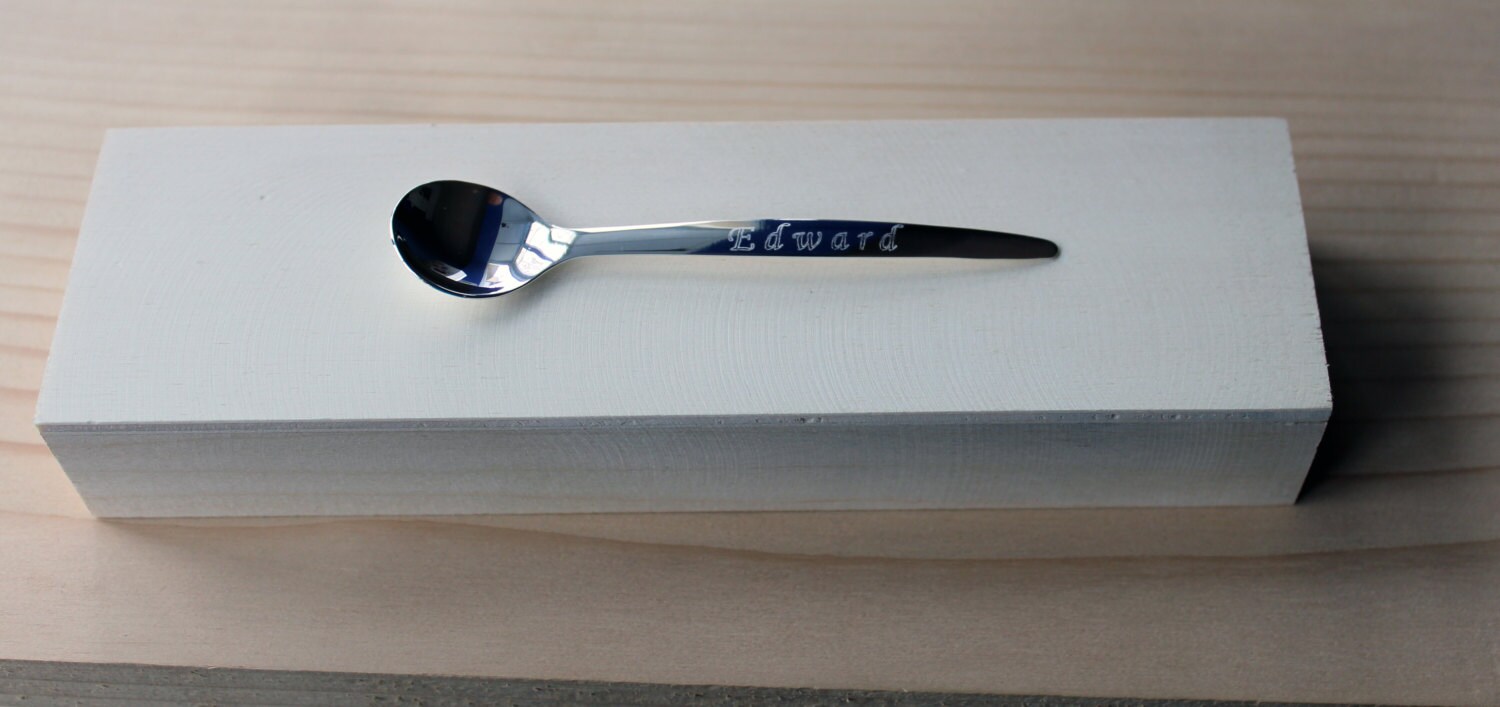 Silver Spoonbaby Feedingpersonalized Spoonice Cream Etsy