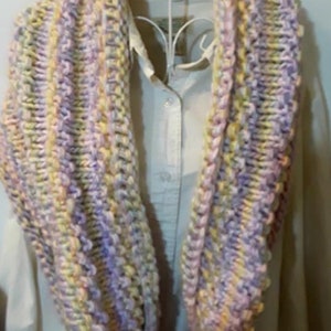Pretty pastel infinity scarf