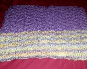 Ripple stitch  two color afghan