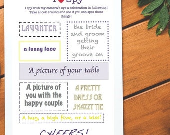 I Spy Wedding Game Purple Digital Download