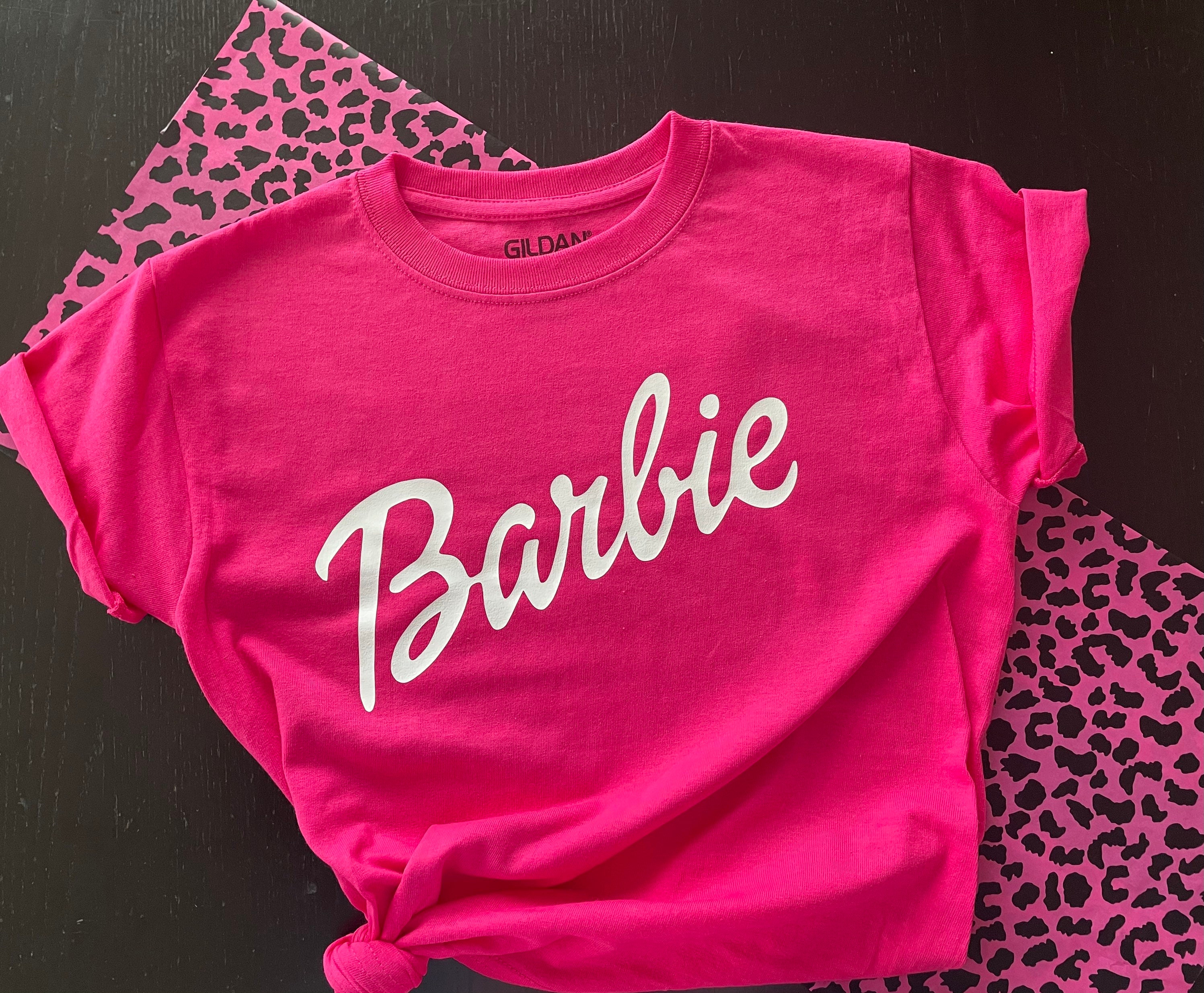 Hot Pink Barbie Girl Tshirt For Girls Barbie Shirt Pink Etsy