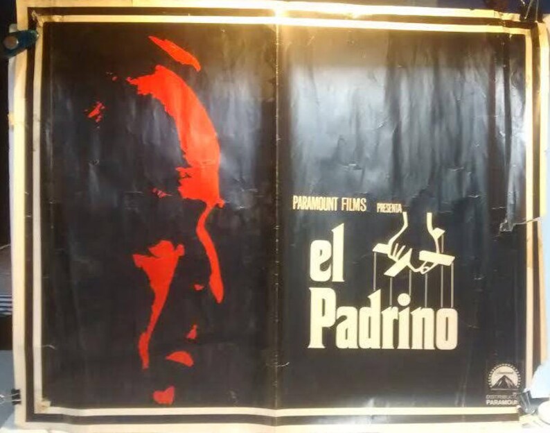 Vintage 1972 The Godfather Movie Poster from Spain