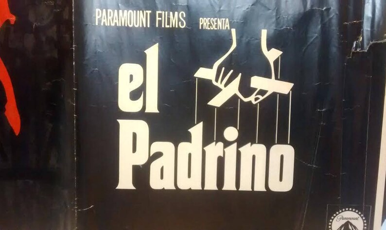 Vintage 1972 The Godfather Movie Poster from Spain