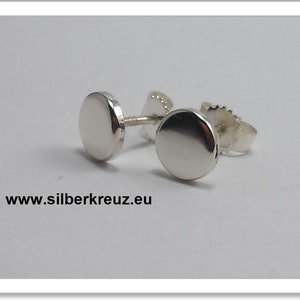 Ohrstecker. Punkt. Silber 925 7mm Bild 3