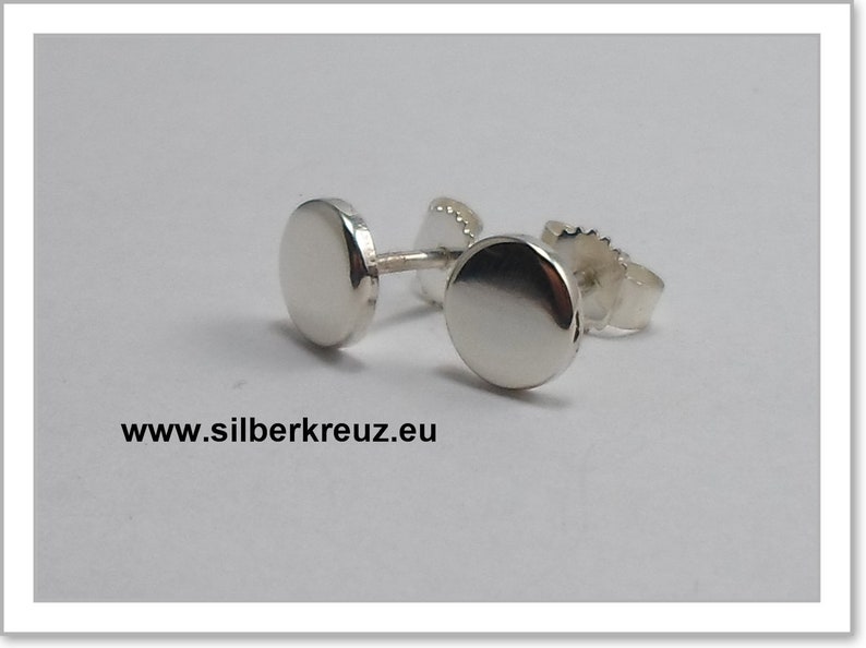 Ohrstecker. Punkt. Silber 925 7mm Bild 3