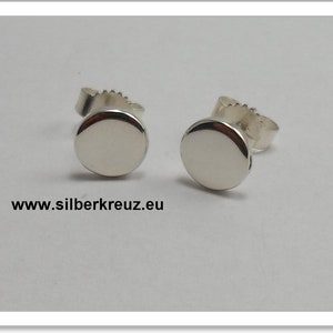 Ohrstecker. Punkt. Silber 925 7mm Bild 4