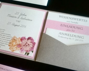 Flower printable wedding invitation