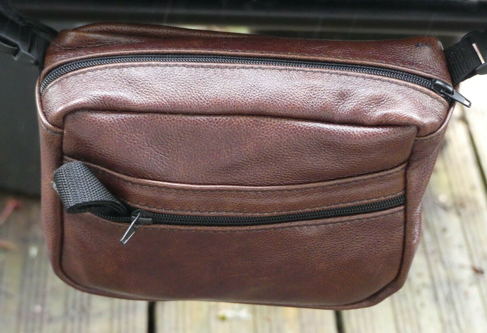 Wheelchair Leather Bag Genuine Leather 2 Tone Brown Etsy