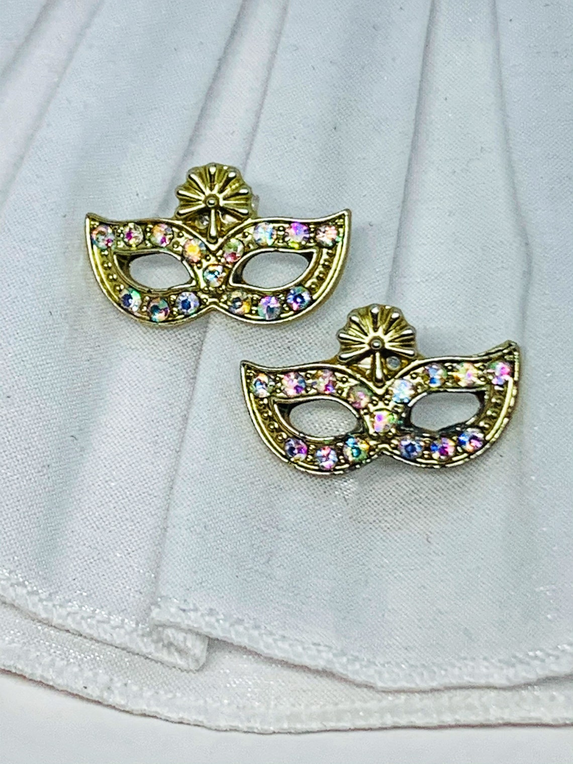 mardi gras stud earrings