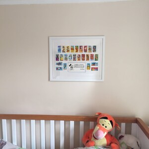 World of Walt Disney Nursery Art 25 Iconic Disney Characters In Double Mount and Frame 530mmx430mm 53cm x 43cm image 2