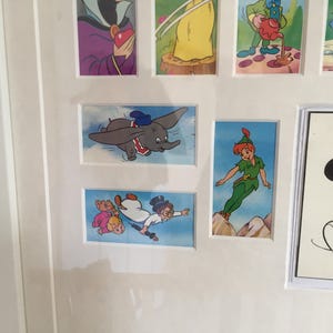 World of Walt Disney Nursery Art 25 Iconic Disney Characters In Double Mount and Frame 530mmx430mm 53cm x 43cm image 7