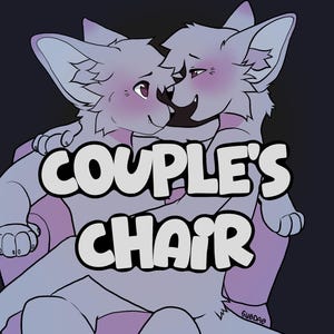 Silla para parejas con base peluda imagen 1