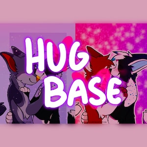 Furry Friends Couple Hug Base
