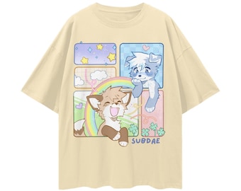 Thinking of You Cutie Streetwear Loose Drop Shoulder T-Shirt Subdae