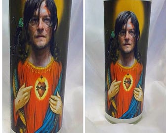 Saint Daryl Dixon prayer candle Walking Dead